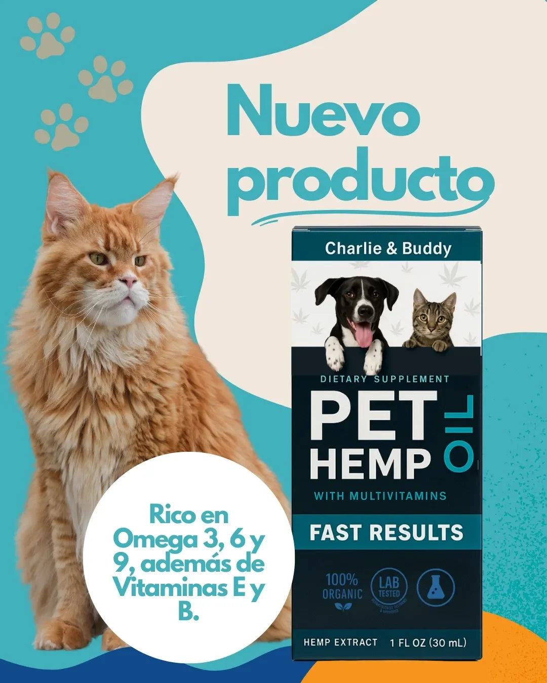 Pet Hemp Oil: Multivitaminas de Charlie & Buddy