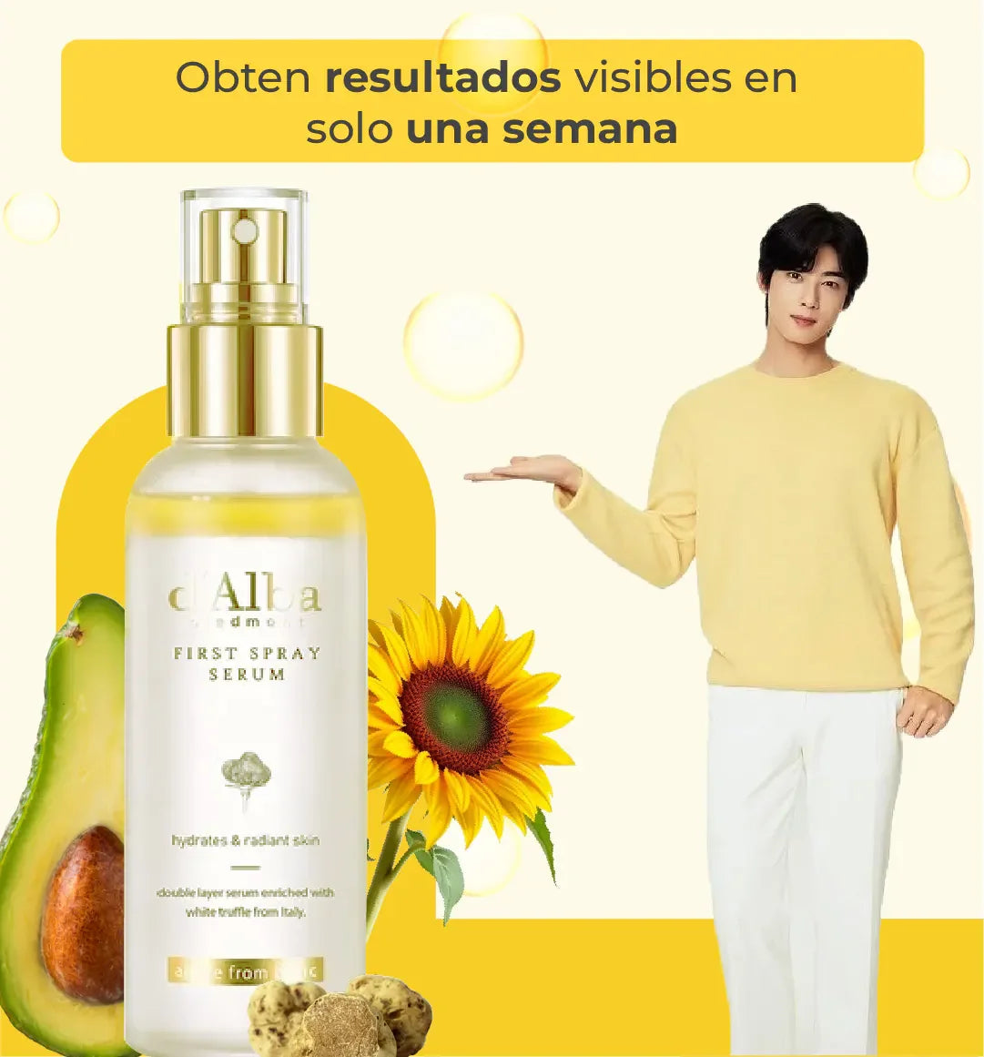 Spray Coreano d’Alba con Trufa Blanca – Hidratación y Luminosidad para Tu Piel
