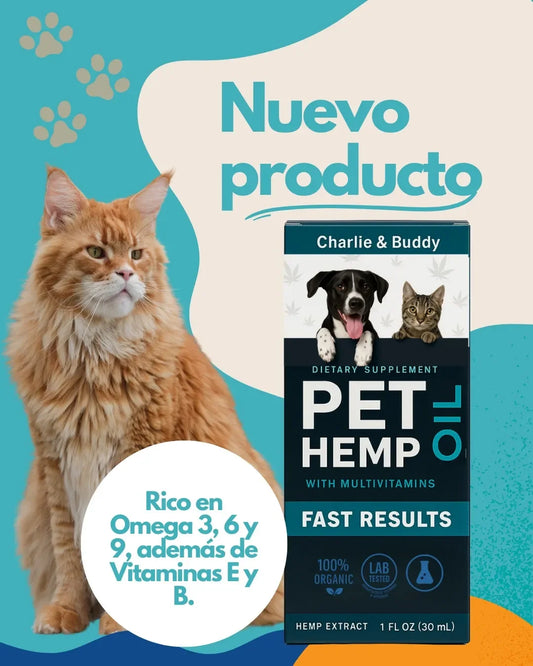 Pet Hemp Oil:  Multivitaminas de Charlie & Buddy