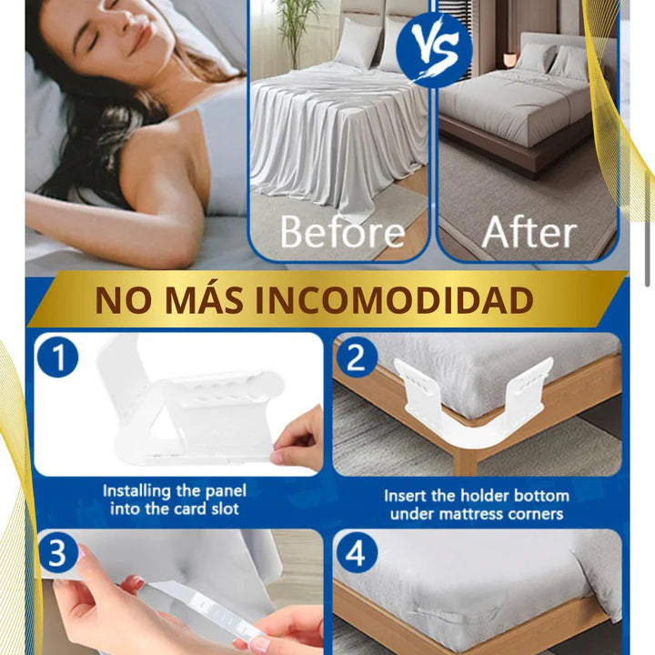MAGIC Max - Sujetador de Sábanas x4 Unidades