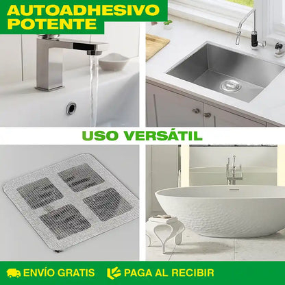 SET DE 40 MALLAS FILTRO AUTOADHESIVA PARA DUCHA Y COCINA