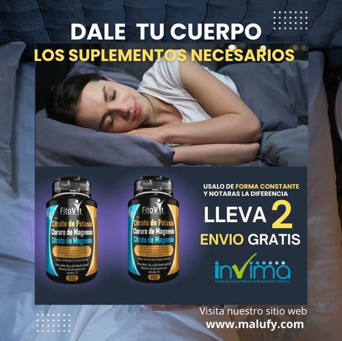 Citrato de Magnesio, Citrato de Potasio y Cloruro de Magnesio