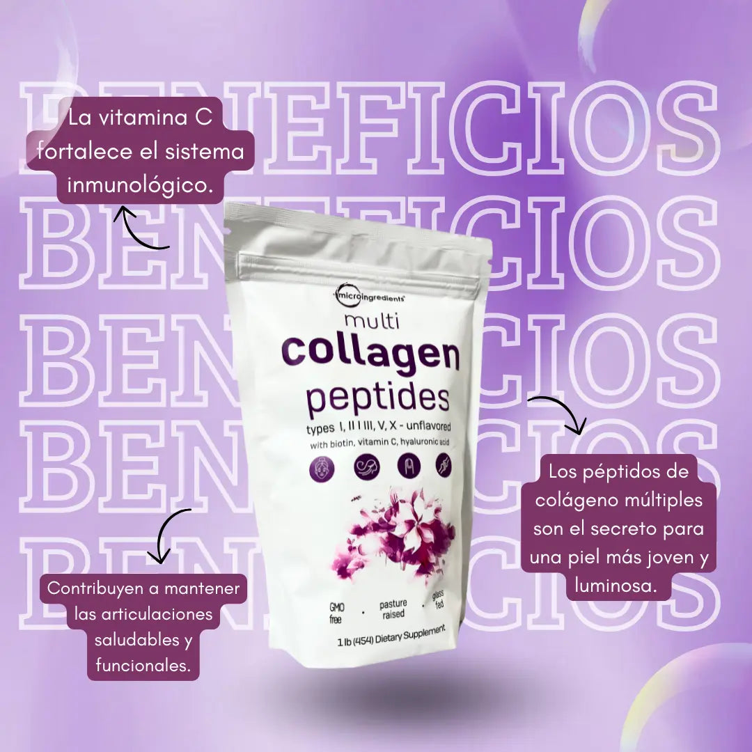 Multicollagen Peptides - La formula 8 en 1 que tu cuerpo necesita (2x1)